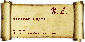 Nitsner Lajos névjegykártya